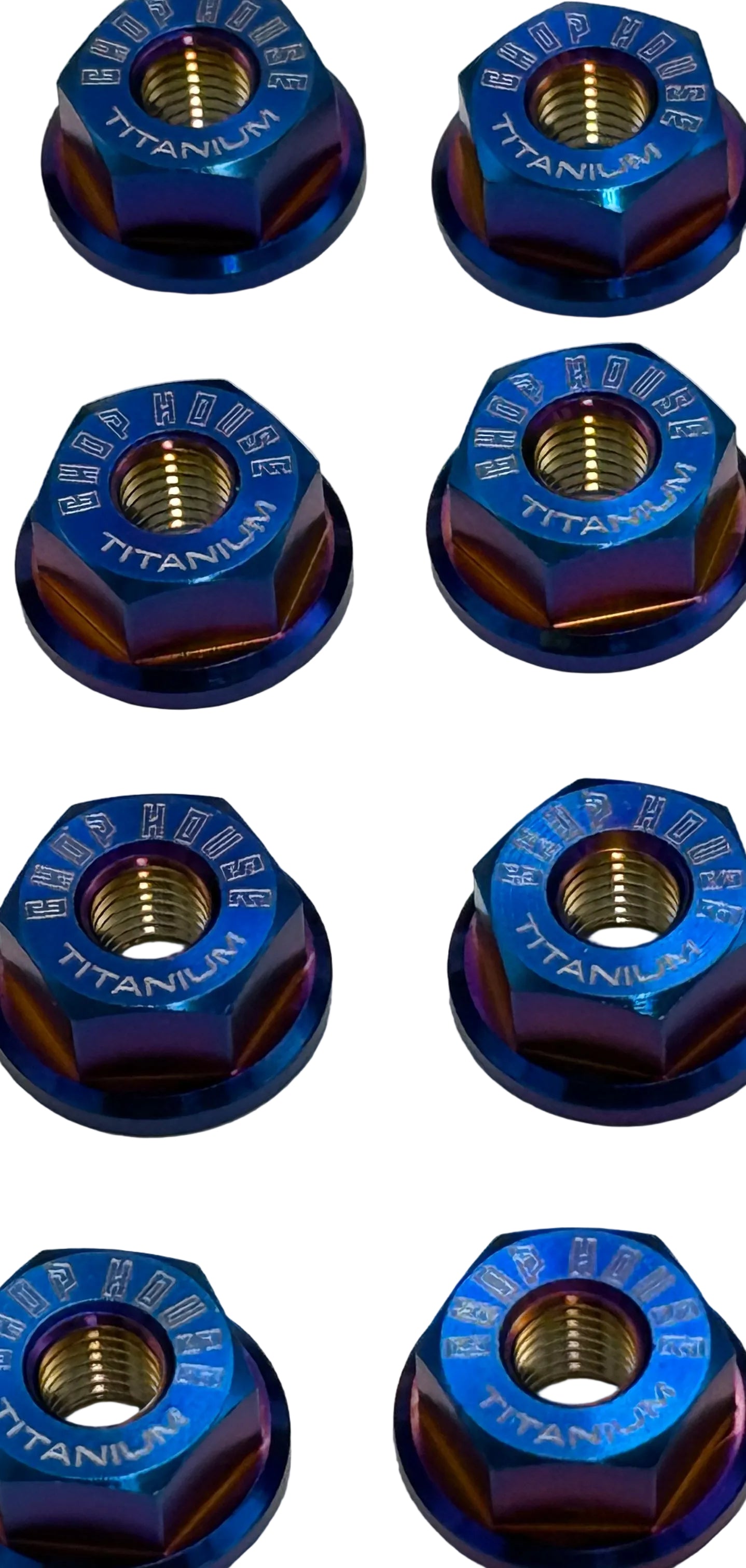 Chop House Burnt Blue Titanium Lug 1/4-28  Kit of 16