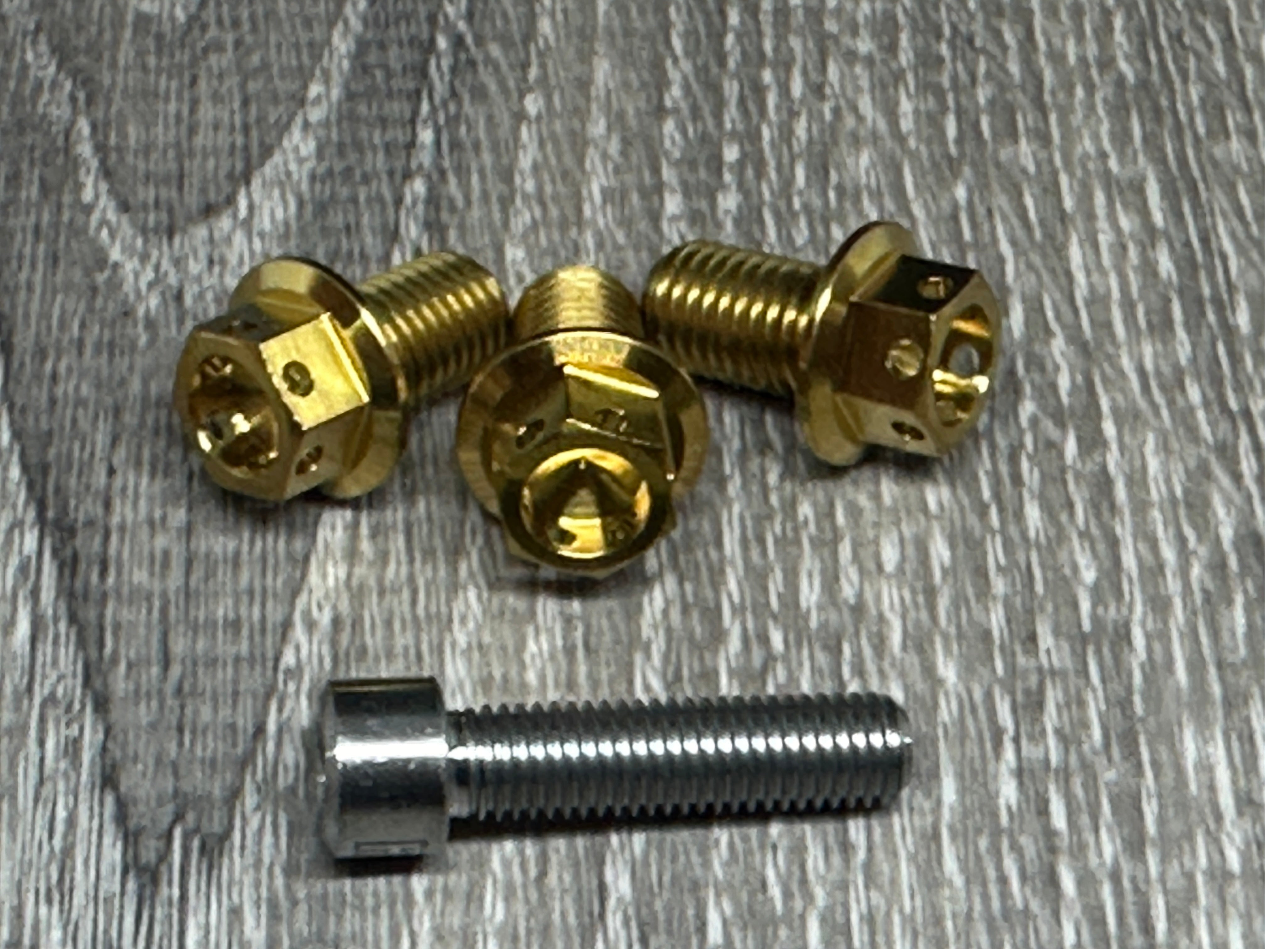 Titanium Safety Wire Drilled Brake Rotor Bolt Kit 2 with Hub Pinch Bol ...