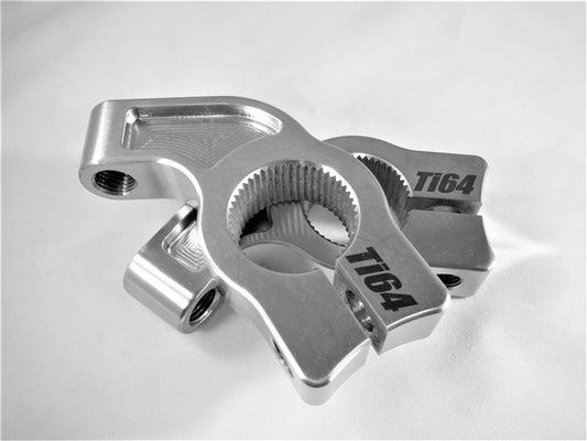 POLISHED BILLET TITANIUM SPRINT CAR TORSION STOP, 1.75" OFFSET, 1-1/8" SPLINE